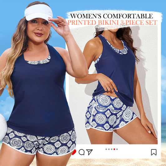 💥Last Day Special Sale 50% OFF🩱Women's Sporty Chic 3-Piece Tankini Swim Set