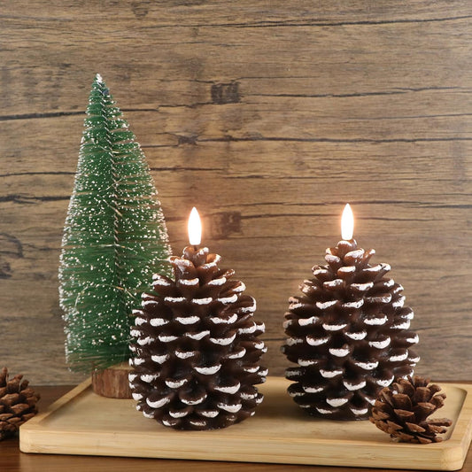 📢📢Flash Sale: Ending in 3 Hours!⏰⏰🔥Flameless Pinecone Candles Battery Operated