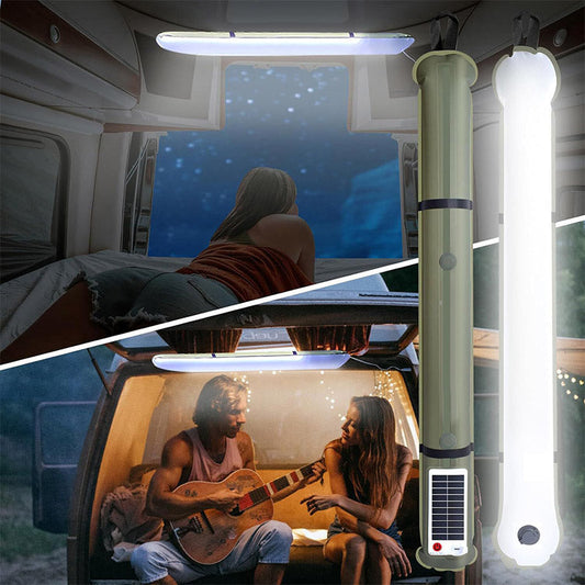 🌿Rechargeable LED Inflatable Camping Tube Light"💡🏕️ Inflatable Light – Glows brighter than a bear’s midnight snack! 🐻🎇 No more 'lost in tent darkness' chaos!"