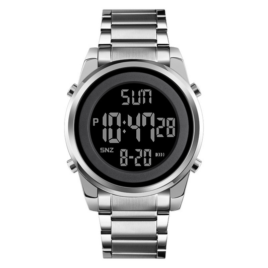 Multi-Function Business Metal Band Digital Watch