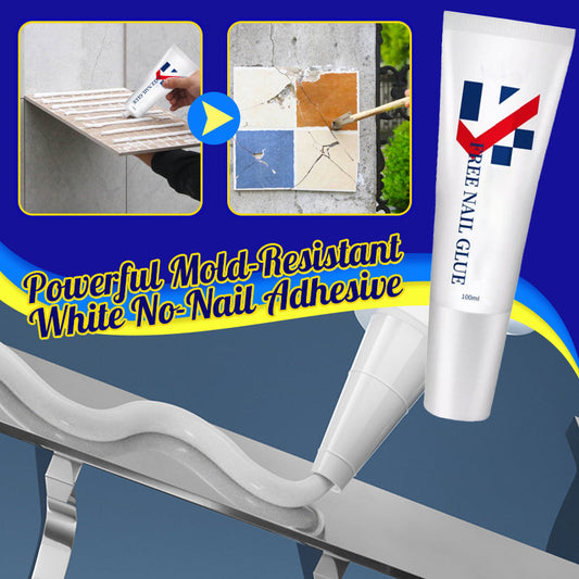 Powerful Mold-Resistant White No-Nail Adhesive