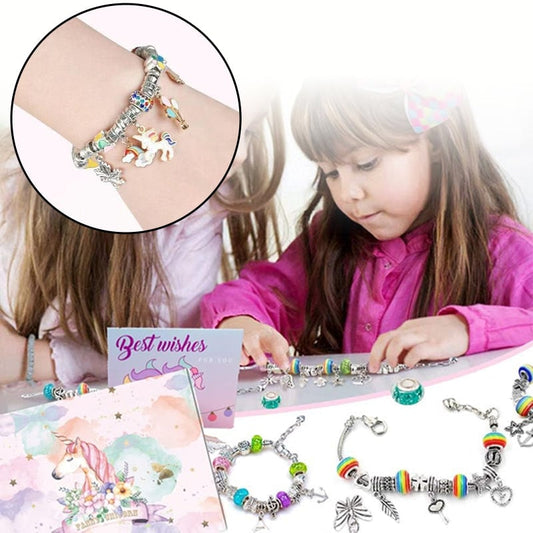 💥 50% OFF! 🎁 Charm Bracelet Jewelry Making Kit – Fun & Creative Crafting for All Ages 🎄