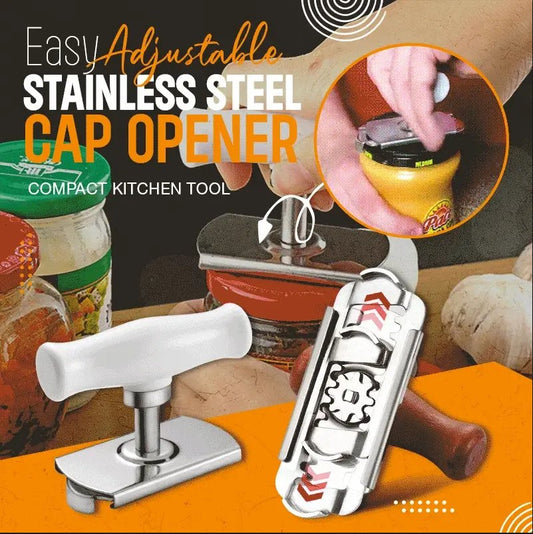 🔥Easy Adjustable Stainless Steel Cap Opener-📢📢Flash Sale: Ending in 3 Hours!⏰⏰