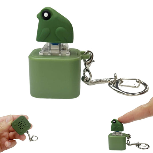 🔥HOT SALE-UP TO 50% Off🐸Frog Croaking Fidget Toy - Rechargeable Frog Croaking Keychain, Frog Croaking Stress Reliever with Colorful Lights, Fun & Portable Anxiety Relief Toy