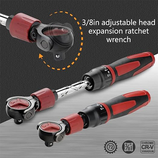🔥 LAST DAY PROMOTION - 50%OFF 🔥 3/8 Inch Drive Telescoping Flex Head Ratchet Wrench