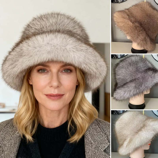 📢📢57%OFF!!!✨Chic Warm Soft Faux Fur Fisherman Hat