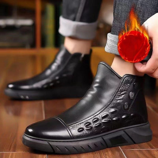 📢📢65%OFF!!!⏰Men’s Cozy Thermal High-Top Slip-On Boots