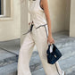 🔥Hot Sale 50% Off🔥Women's Contrast Binding Sleeveless Tank & Drawstring Waist Pants Two-piece Set
