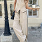 🔥Hot Sale 50% Off🔥Women's Contrast Binding Sleeveless Tank & Drawstring Waist Pants Two-piece Set