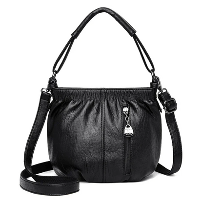 🔥Casual Pleated Bucket Soft Leather Handbag Shoulder Bag