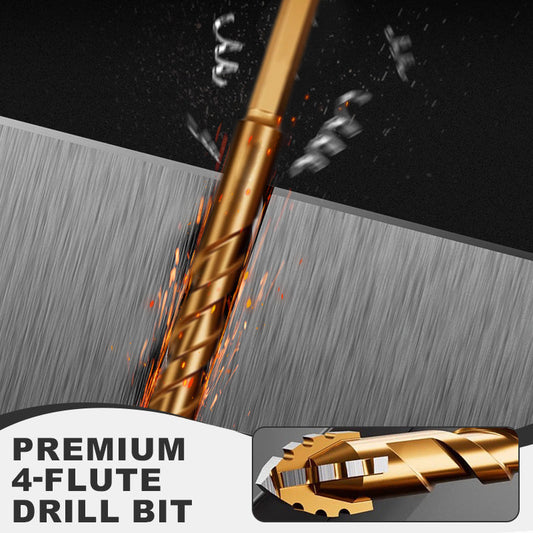 🏆⚙️Premium 4-Flute Drill Bit✨