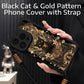 📢📢50 % OFF !!⏰Black Cat & Gold Pattern Phone Cover with Strap