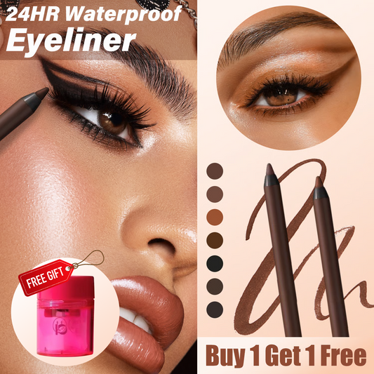 🎁LAST DAY SALE £11.99 with FREE Eyeliner Sharpener!!🔥-🌟24 HR Waterproof Eyeliner Duo Sharpenable Eye Pencil