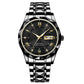 Waterproof Luminous Stainless Steel Two-tone Quartz Men's Watch