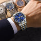 Waterproof Luminous Stainless Steel Two-tone Quartz Men's Watch