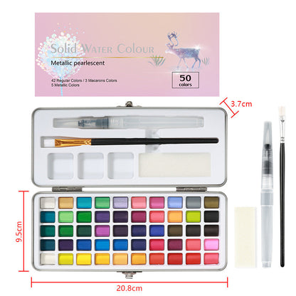 📢📢50%  OFF !! ⏰Premium Watercolor Set - Portable Paint Kit - Perfect for Gifting to Adults, Teens, Tweens, & Kids