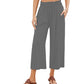 📢📢30% OFF !! ⏰Women's High Waisted Wide Leg Linen Elastic Smock Waist Capri Pants