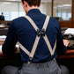 📢📢50% OFF !! ⏰ Men's X-Back Suspenders – Hook Clips, Adjustable & Heavy-Duty | Sturdy Hold for Work & Formal Wear