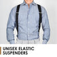📢📢50% OFF !! ⏰ Men's X-Back Suspenders – Hook Clips, Adjustable & Heavy-Duty | Sturdy Hold for Work & Formal Wear