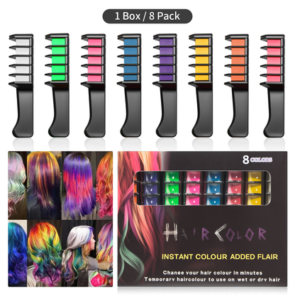 📢📢Buy 2 Get 1 Free⏰Temporary Hair Dye Chalk Comb- Cruelty Free