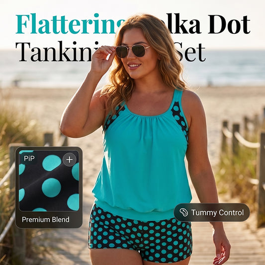 📢📢30% OFF !! ⏰Women's Polka Dot Two Piece Swimsuit