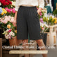 📢📢40% OFF !! ⏰Women's Casual Comfortable Elastic Waist Capri Pants