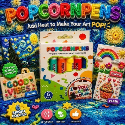 📢📢Buy 2 Get 1 Free !! ⏰Magic Pen – Draw 3D with one stroke!🎄 DIY Bubble Popcorn Drawing Pens