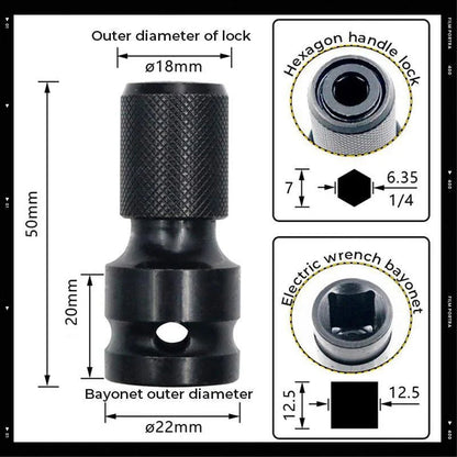 📢📢50%  OFF !! ⏰2026 Sale — Over 28,000 Sold! 🔧 1/4" Hex Shank Socket Converter – Quick Release & Chrome Moly Steel ⚙️