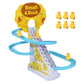 📢📢50% OFF !! ⏰ Little Duck Climbing Stair Toy – Musical Lights, Automatic Climbing & Endless Toddler Fun 🦆🎵