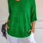 📢📢50% OFF !!!⏰Solid Color Knitted V-neck Top