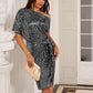 ⏳Limited-time 60% off⏰💜 Women's One Shoulder Sequin Sparkling Party Club Dress