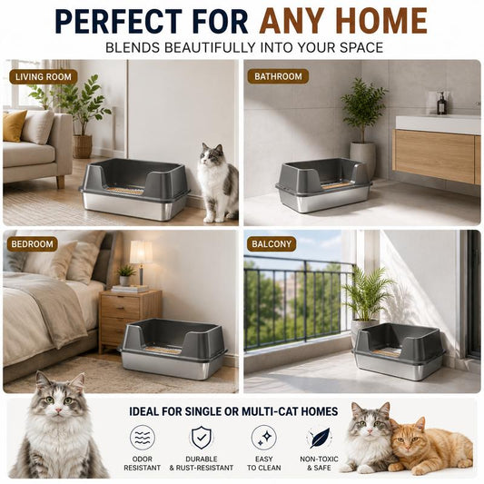 😺💩 50% OFF! The Litter Box That Ends Messy Floors & Bad Odors – Perfect for Multi-Cat Homes. 🛡️💨
