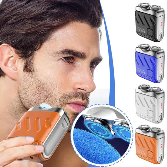 💥Autumn Promotion Bundles🔥Portable Rotary Dual Ring Electric Shaver + Razor Cleaning Liquid