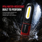 🔥SAKERPLUS Rechargeable Work Light, 3000LM COB LED Magnetic Mechanic Light with 360° Swivel Hook, 180° Adjustable Stand, Flashlight Mode, USB-C Charging, IP54 Water-Resistant for Car Repair, Garage & Camping