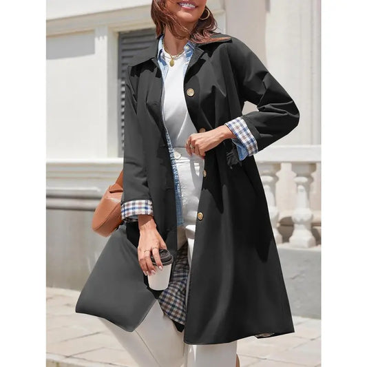 📢📢Flash Sale: Ending in 3 Hours!⏰⏰Imily Bela Women's Long Trench Coat Single Breasted Oversized Windproof Overcoat Fashion Outerwear