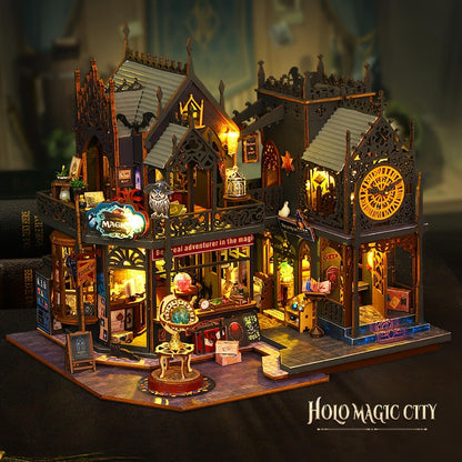 📢📢50% OFF !! ⏰3D Wooden Puzzle, Wooden Handmade Puzzle, 1 Set DIY Book Nook Kit, DIY Model Kit, 3D Desktop Decoration Ornament, DIY Model Kit for Bookshelf Decoration, Crafts