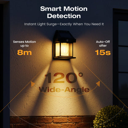 📢📢40% OFF !! ⏰ Solar Tungsten Wall Light – Auto-on, warm glow & wire-free ✨