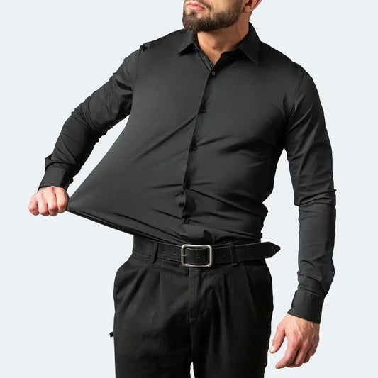 📢📢30% OFF !! ⏰50K+ SOLD!👴🕊️ Men's Short Sleeve Dress Shirt – Dressed up, not stressed. Soft stretch, no iron needed. Looks great with chinos or dress pants. Perfect for birthdays, anniversaries or Sunday best. ✨👔