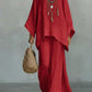 📢📢30% OFF !! ⏰Women's Loose Fit Long Sleeve Top & Wide Leg Pants Set