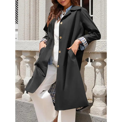 📢📢Flash Sale: Ending in 3 Hours!⏰⏰Imily Bela Women's Long Trench Coat Single Breasted Oversized Windproof Overcoat Fashion Outerwear