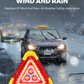 3-IN-1 Solar Emergency Triangle Warning Light at the Roadside