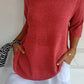 📢📢50% OFF !!!⏰Solid Color Knitted V-neck Top