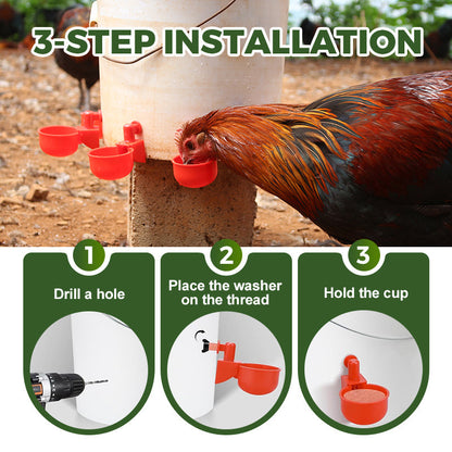 📢📢33% OFF !!⏰️5/16 Inch Thread Automatic Poultry Water Cups
