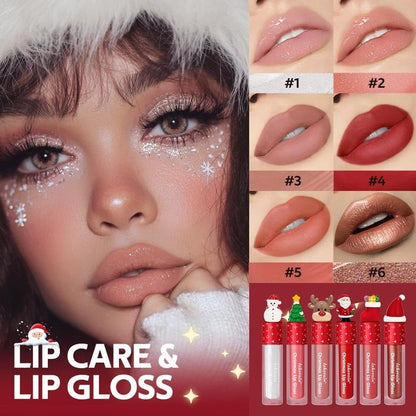 🎅Christmas Hot Sale 50% Off💄✨ Christmas Lip Gloss Set – 6 Colors