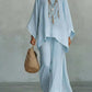 📢📢30% OFF !! ⏰Women's Loose Fit Long Sleeve Top & Wide Leg Pants Set