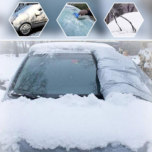 📢📢40% OFF !! ⏰Windshield Anti-Snow & Anti-Frost Cover with Mirror Protection – Ready-to-Drive in Any Weather!