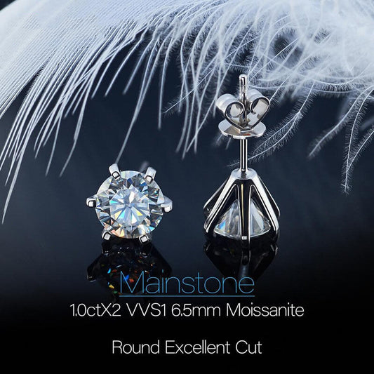 📢📢70%  OFF !! ⏰Stunning Classic Six-Prong Diamond Stud Earrings