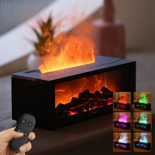 📢📢60%OFF!!!⏰ Fireplace Flame Diffuser Humidifier with Remote