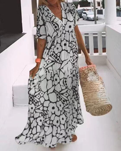📢📢50% OFF !!!⏰Women's Casual Floral Swing Dress Summer Dress