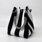 📢📢40% OFF !! ⏰🌴 Boho Striped Knit Bucket Handbag for Women – Handmade Summer Beach Shoulder Bag